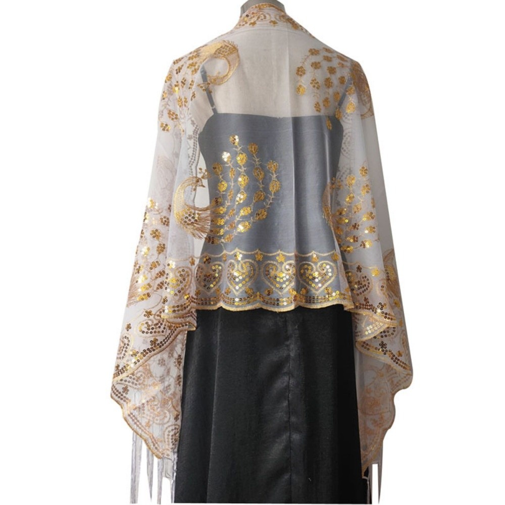 Glitter Tablecloth - Fashion Sequins Elegant Wedding Shawl Lace
