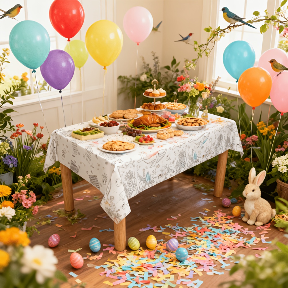 Kids Coloring Tablecloth Dispo - огляд і ціна Table Cloth Disposable
