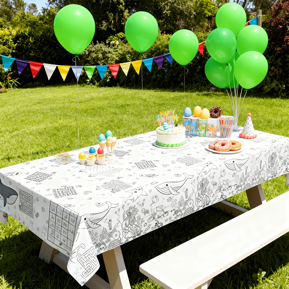 Kids Coloring Tablecloth Dispo - огляд і ціна Table Cloth Disposable