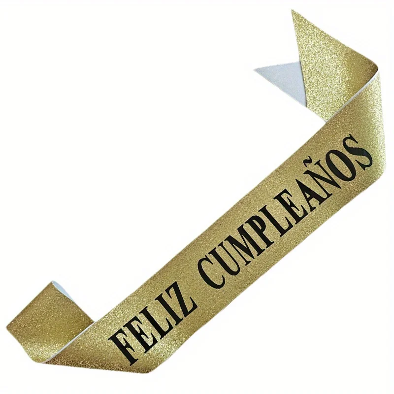 Gold Glitter Feliz Cumpleaños  - огляд і ціна Birthday Sash Glitter