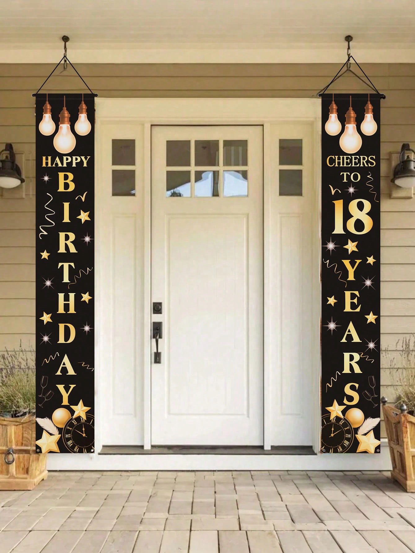 1 Pair of 18Th Birthday Celebr - огляд і ціна Party Banner Gold