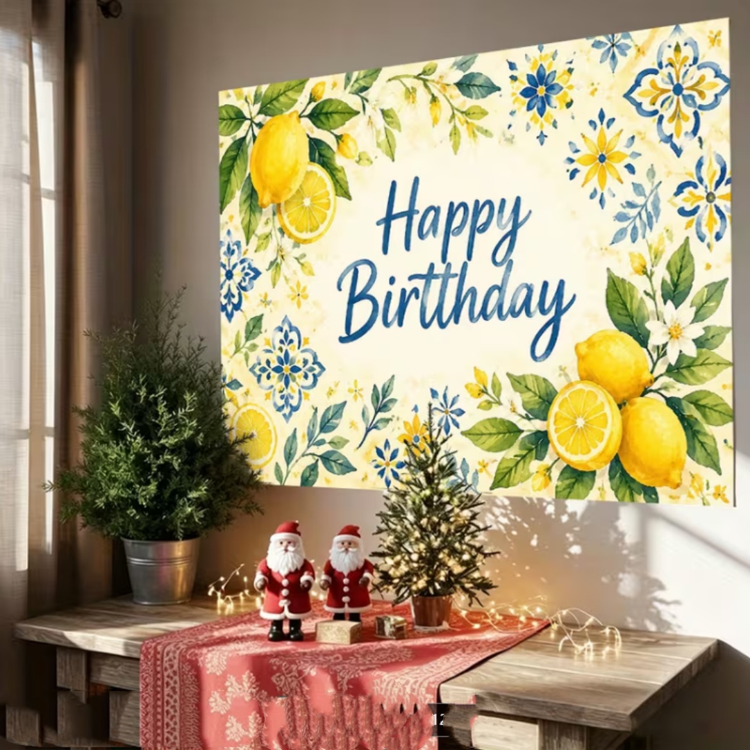 Lemon Birthday Party Decoratio - огляд і ціна Dessert Table Backdrop