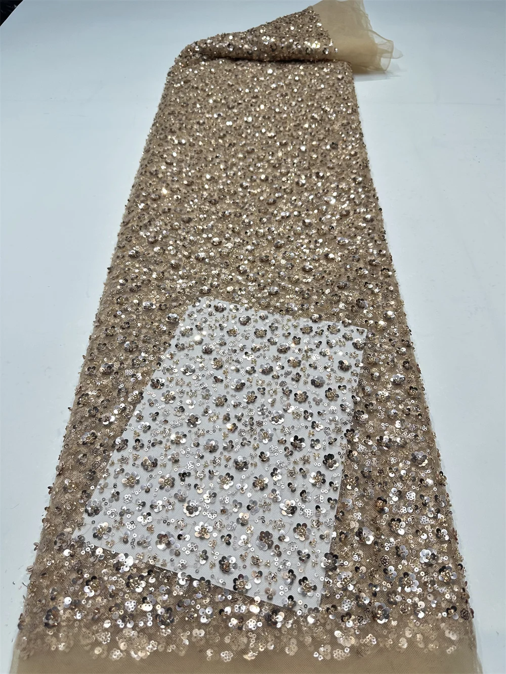 African Lace Fabric 2026 Gold  - огляд і ціна Glitter Tablecloth