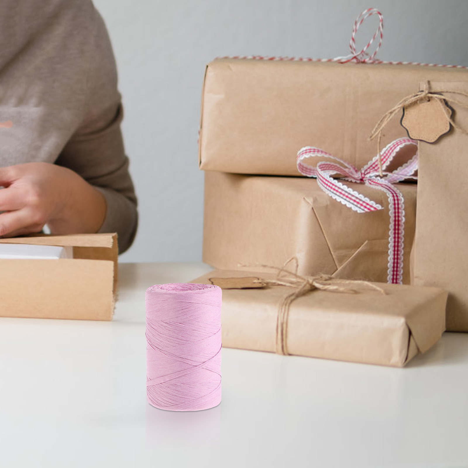 Flat Raffia Paper String Color - огляд і ціна Papercraft Supply Ribbon