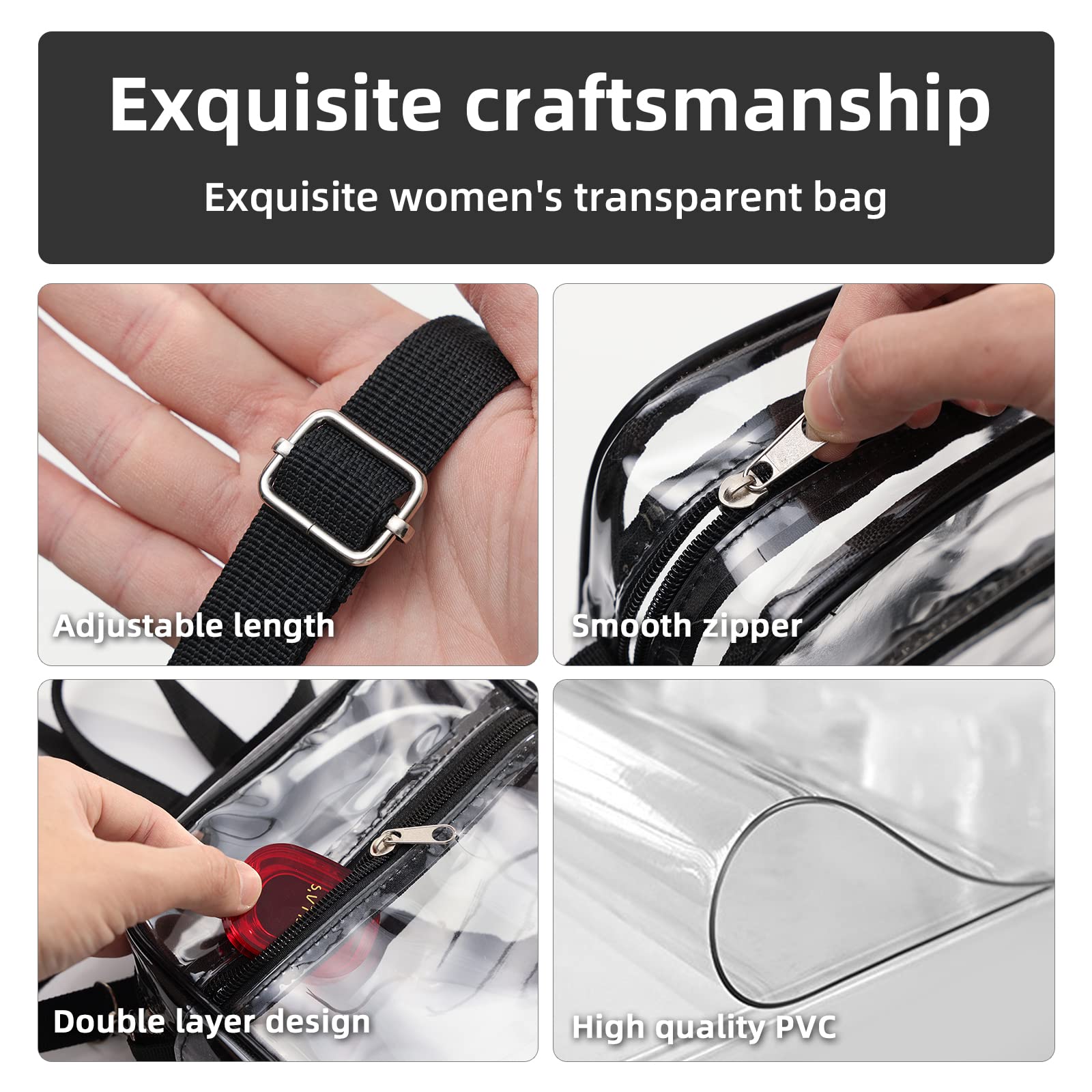 1-10PCS Women Clear Crossbody  - огляд і ціна Event & Party Supply Photos