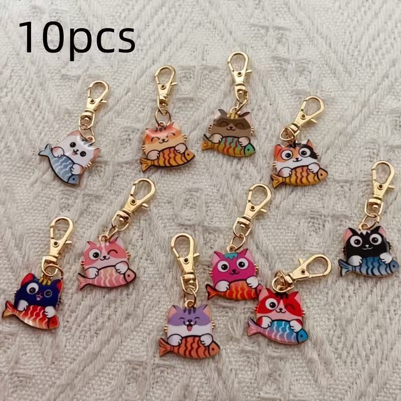 10pcs alloy printed cat keycha - огляд і ціна Event Party