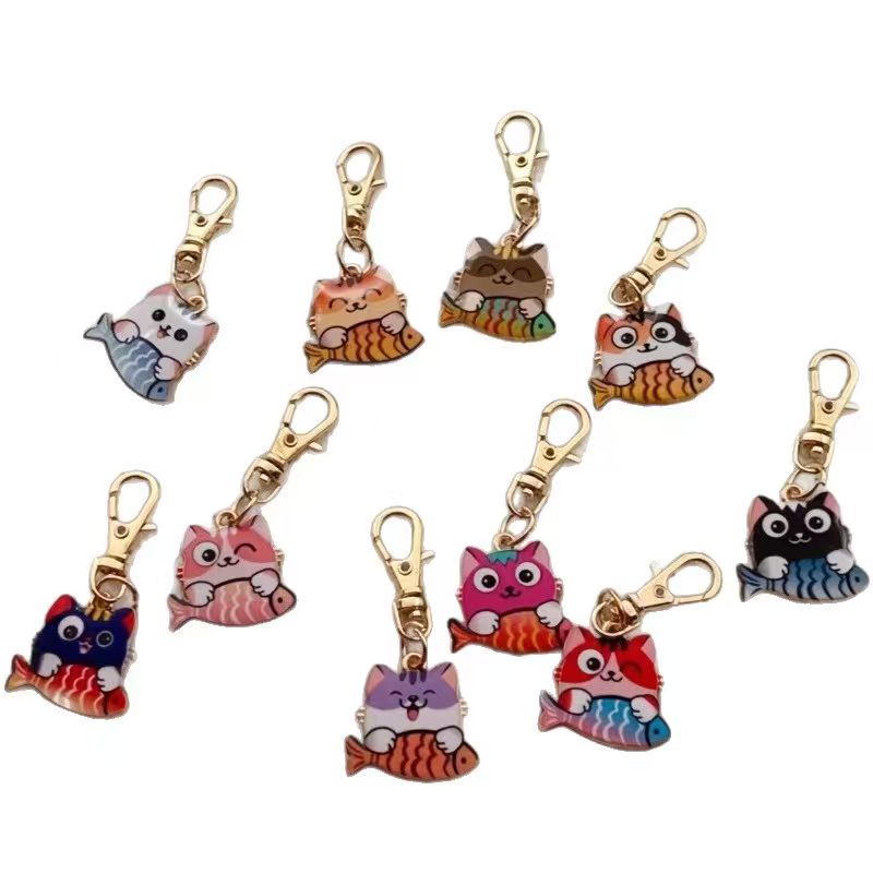 10pcs alloy printed cat keycha - огляд і ціна Event Party