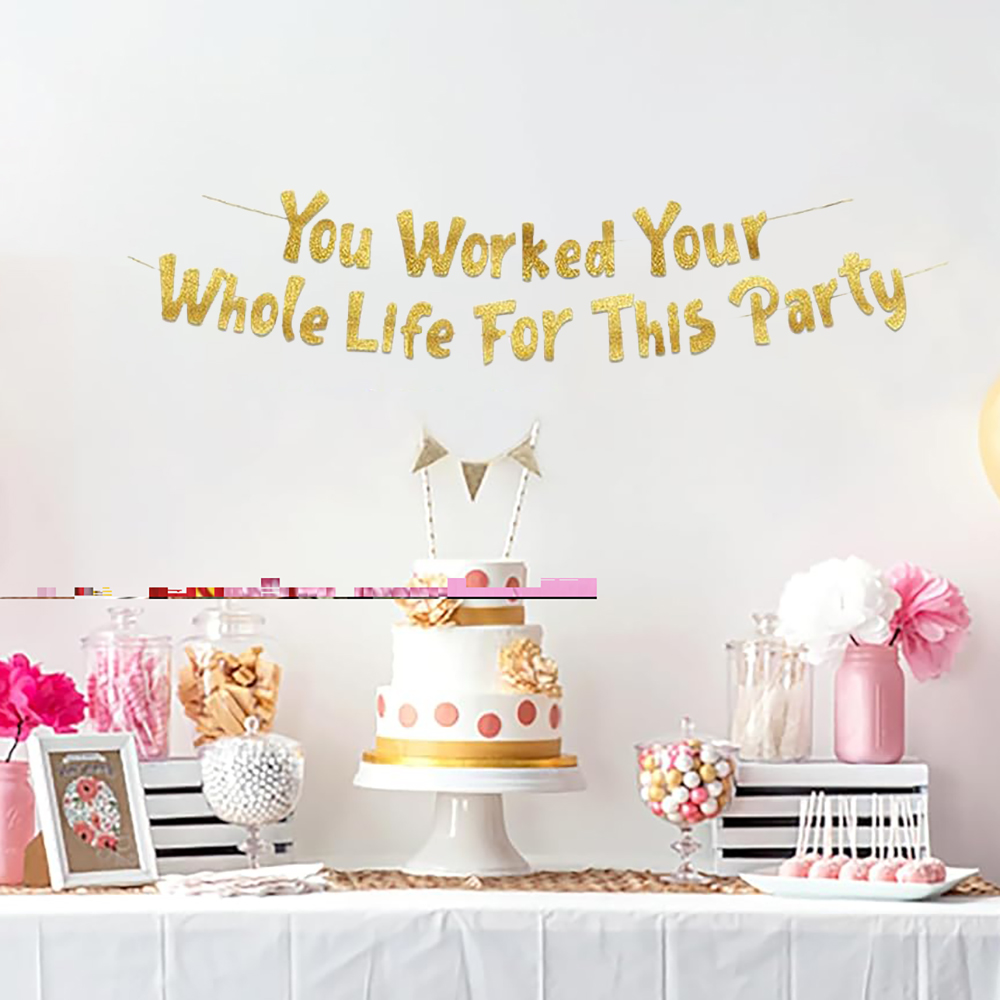 Retirement Party Decorations Y - огляд і ціна Party Banner Gold